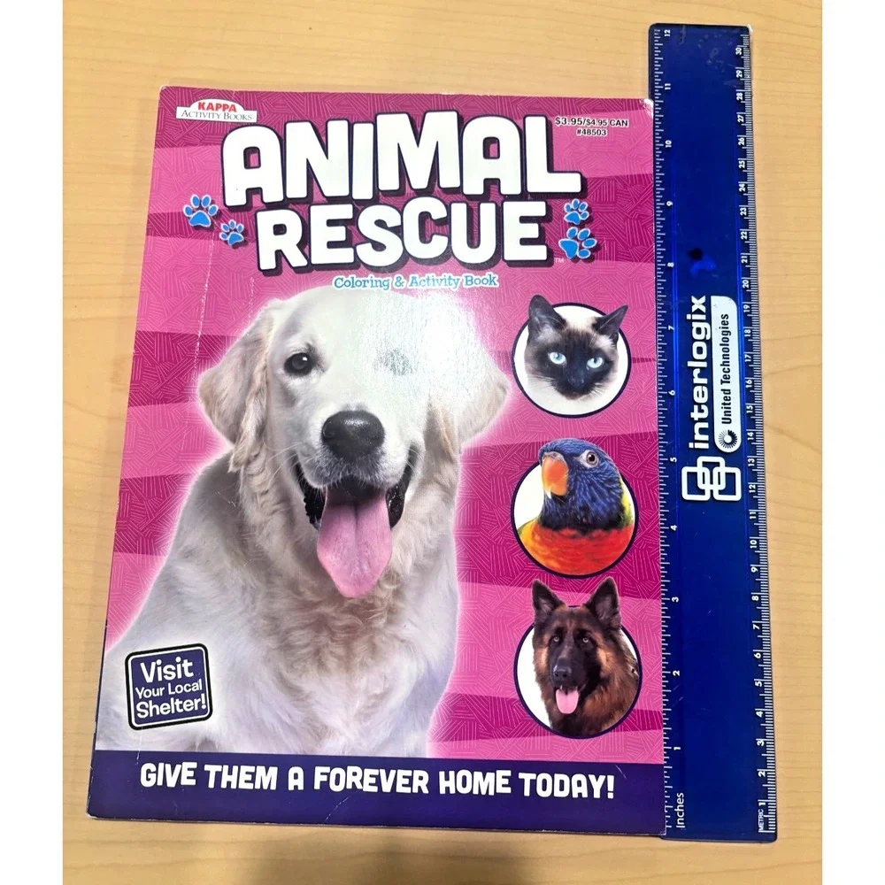Animal Rescue Coloring & Activity Book Kappa Books 2016 Dogs Cats USA